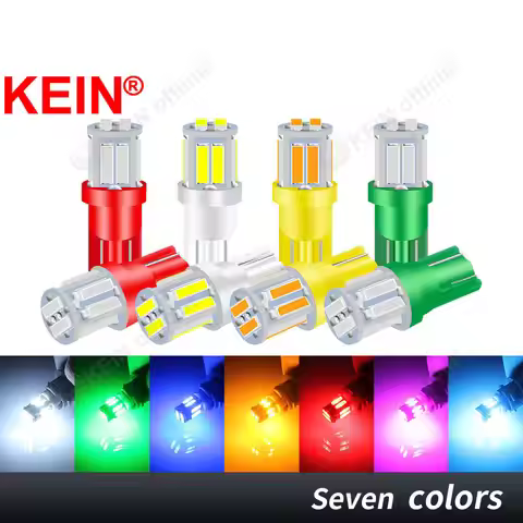 KEIN 10x 194 Led Bulb T10 WY5W W5W Car Light Interior Parking License Plate 7020 Door Reading Side M