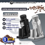 STARSEEKER E55 Pro Electric Coffee Grinder, 55mm Titanium Conical Burr Espresso Grinder with Built-i