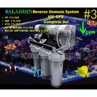 400 GPD 3 RO Water Filtration System (Reverse Osmosis with Deionization System) For Reef and Freshwa