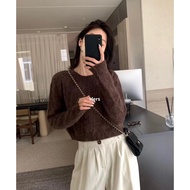 Hers Plush Short Sweater Cardigan Sweater Woman