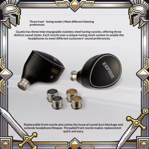 KEFINE Quatio 2DD 2BA Hybrid In-Ear Earphones Detachable 0.78mm 2Pin Cable HiFi IEM For Gifts