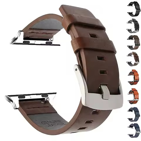Leather Strap for Apple Watch Ultra 2 Band 49mm 9 8 7 45mm 41mm 44mm 42 High Quality Strap for IWatc