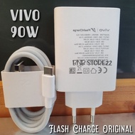 90W Charger By Vivo X200 Original 100% Flash Charge Type C Charger 90 Watt Full Set