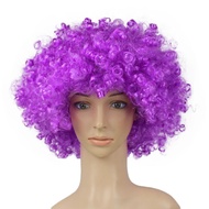 Clown wig and Clown nose. Curly Party Wig ad clown red nose. Rambut badut dgn hidung badutn