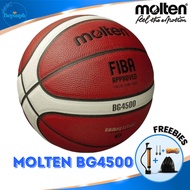 Molten BG4500 Basketball Size 7 – Official FIBA Indoor Outdoor Composite Leather Ball with Freebie