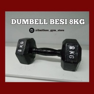 Iron Dumbell 8kg 8kg Barbell Tool Hex hexa Gym Sport Fitness Fitness neoprene Muscle Shape