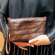 Dompet coklat kulit perca termurah muat hp besar Tas eceng gondok Tas etnik Tas anyam Tas rajut Tas