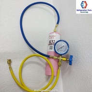 CZ R32 gas botol penghawa dingin set 冷气机外机进气体 gas new type air-conditioner +opener gas bottle + char
