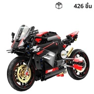 ทางเทคนิค 1:5 Scale V4 รถจักรยานยนต์ Building Blocks ชุด Creative MOC สไตล์ประกอบอิฐ STEM ของขวัญเพื
