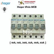 Hager MCB MY Series 1 POLE / 2 POLE / 3 POLE 10A / 16A / 20A / 32A / 40A / 63A MCB 4.5KA