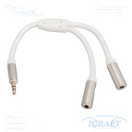 ICRAFT Headphone Splitter, Gold Plated 20cm/7.87in Stereo Y Splitter Cable, Plug and Play 3.5mm 1 Ma