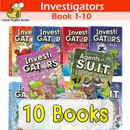 (Update 11 Books) InvestiGATORS 10 Books Comic Book Set English Detective Style For Children