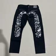 Evisu Floral Embroidered Daicock lot 2008 Selvedge (Black/Silver) sakura Denim jeans seagull logoBIG