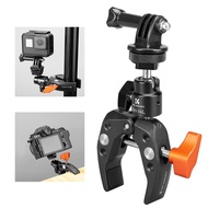 K&F Concept Super Clamp Camera Clamp with 360 Ballhead for GoPro/AKASO/Insta360/Pocket 3 Mount
