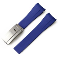 สายนาฬิกาข้อมือสีฟ้า: 20มม. เหมาะสำหรับเรือยอชท์ Rolex Submariner Master II Daytona Milgauss GMT 2 E