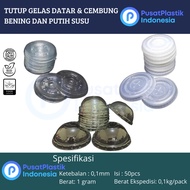 Flat Cup Lid | Milky White Clear Convex Cup Lid | 10oz 120z 140z 16oz 18oz 22oz contents 50pcs