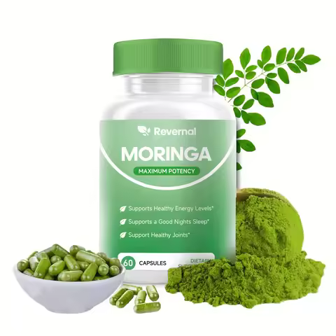 Quitmood Moringa Powder Capsules - 800mg of Pure Nutrient-Rich Moringa Powder - A Natural Green Anti