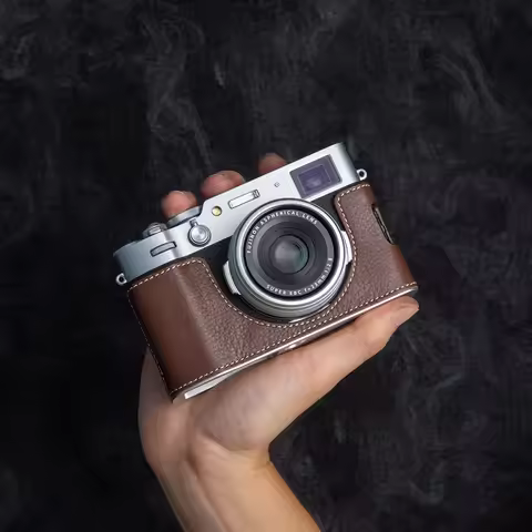 For Fujifilm X100VI XT30/30II/30III XE5 XM5 XS20 XT50 Case Retro Camera Half-Wrap Case Handmade Genu