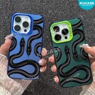 Case HYBRID IMD Color Plate Hologram Case The Black Snake for Samsung A25 Samsung A35 5G Samsung A55