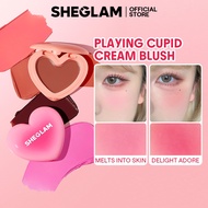 SHEGLAM Playing Cupid Cream Blush Powder 7 Shades Multi-use Lips Cheeks Face Blusher Palette Makeup