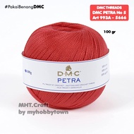 MERAH DMC Petra Crochet Yarn 100 Grams - 5666 - Bright Red