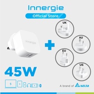 Innergie 30W/45W USB-C Power Delivery PD 3.0 Fast Charge Power Adapter Charger for iP 16/17 Pro Max 