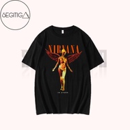 LOKAL NIRVANA Clothes T-shirt Rock Music Band T-shirt OVERSIZE Black Adult T-shirt Short Sleeve Logo