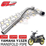 GL RACING EXHAUST MUFFLER MANIFOLD PIPING FRONT PIPE YAMAHA Y15ZR