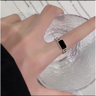 (Buy 2 Get Bonus) C58 Black Square Ring