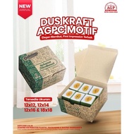 (Contents 50PCS) Snack Box 12x12cm 12x14cm 12x16cm Cake Box Kraft Material Agpc/ Motif Snack Box