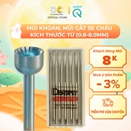 Set of 6 Drill Bits, Genuine Super Q Tungsten Steel Alloy Engraving Cutting Bits (0.8-8.0mm)