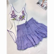 New Style Brightening Purple One-Piece Dress2Set of embroidery high-end swimwear 9IZI