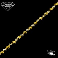 Sms DEEN Rhodium Baby Ball Bracelet, ±3.3GM - Gold 916gold - Ball Hand Chain (Info: L:±1.5Cm - 3.33G