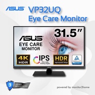 ASUS 31.5” 4K HDR Monitor (VP32UQ) - UHD (3840 x 2160), IPS, 100% sRGB, HDR10, Speakers, Adaptive-Sync/FreeSync, Low Blue Light, Eye Care, VESA Mountable, Frameless, DisplayPort, HDMI, Tilt