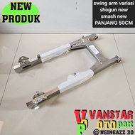 SWING ARM SHOGUN NEW 110/125 SMASH TORNADO LONG/PANJANG 50CM WARNA CHROME