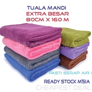 Bath Towel Tuala Mandi Paling Serap Extra Besar / Standard Size Microfiber Adult