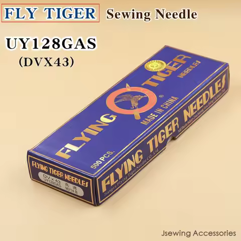 100PCS UY128GAS Fly Tiger Needles For Industrial Coverstitch (Flatlock) Sewing Machine (DVX43) Acces