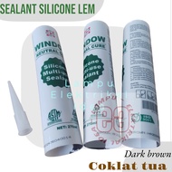 Sealent Silent Kaca warna Coklat (Brown)