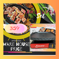 Samgyupsal Grill Set/Non stick Grill pan, Dual gas Butane for Samgyupsal