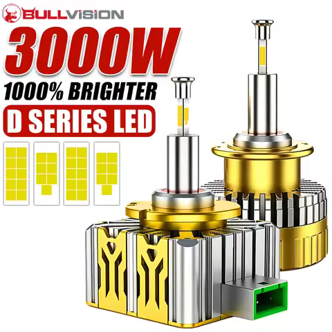 3D 360 D3S D1S LED Headlights Canbus 1:1 HID D2S D4S D8S D1R D2R D3R D4R Auto Lamp 110W Plug&Play Tu
