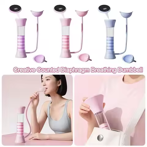 Counted Breathing Dumbbell Diaphragm Abdominal Breathing Core Strength Trainer Adjustable Resistance