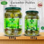 Royal Arm Cucumber Pickle/Pickle/Cucumber Pickle/ whole/sliced/Jeruk Mentimun/Halal/Food /482g/680gm