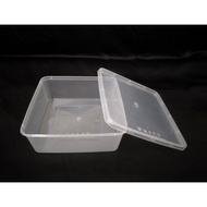 CHUNBE CB WARE SQ5 (30set±) SQ 5 Square Microwave Container With Lid / PP Disposable Container - 214