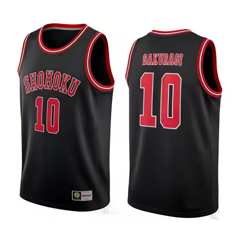 Shohoku Black Anime School Basketball Team Jersey 1-15 Cosplay Costume Jersey Sports Wear Uniform Sa