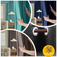 LANGSIR SIAP JAHIT PLAIN/ KAIN TEBAL 90% BLACKOUT-READYMADE CURTAIN