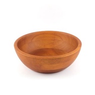 |巧木| 木製沙拉碗V(橘色)/木碗/湯碗/餐碗/凹底碗/胖碗/橡膠木