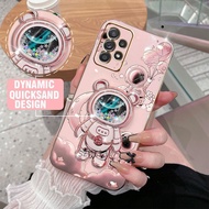 Casing Samsung A32 A52 A72 3D astronaut Bracket Phone Case Ultra thin Electroplated Smooth Phone Case Soft Case Shock proof cover Bumper Phone Case