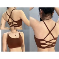 High Quality Women's Gym and Aerobic Yoga Sports Strapless Shirt with Built-in Foam, women's gym shi