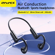 Awei A886BL Air Conduction Bluetooth Earphones V5.2 Wireless Headphones HIFI Stereo Sport Headset Earhook Earbuds For Running