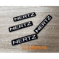 4X 3D metal HERTZ Aluminum Car steering wheel emblem sticker audio Speaker car stickers car styling 